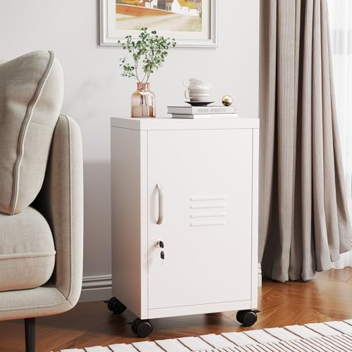 Metal Mobile File Cabinet with Lock