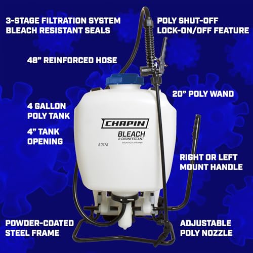 International 60175 4 Gallon Backpack Sprayer for Bleach & Disinfecting (Backpack)