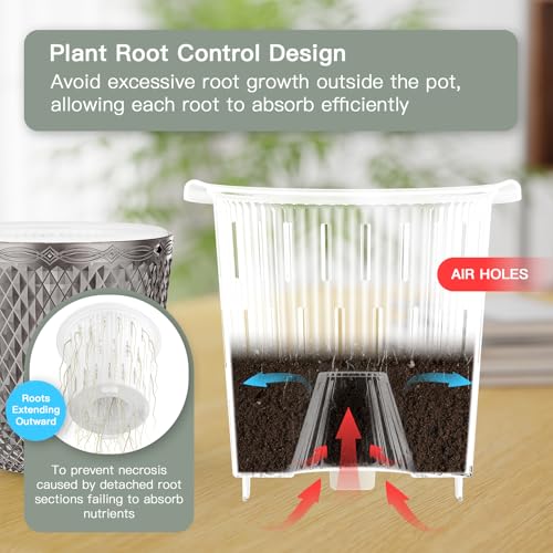 Hanging Planters for Indoor Plants (Gray / 5.7in)