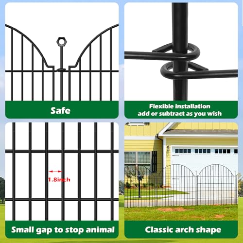 10 Panels No Dig Decorative Outdoor Garden Fence