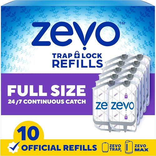 Flying Insect Trap Refill Cartridges for Fruit Flies & Gnats (10 Refill Cartridges)