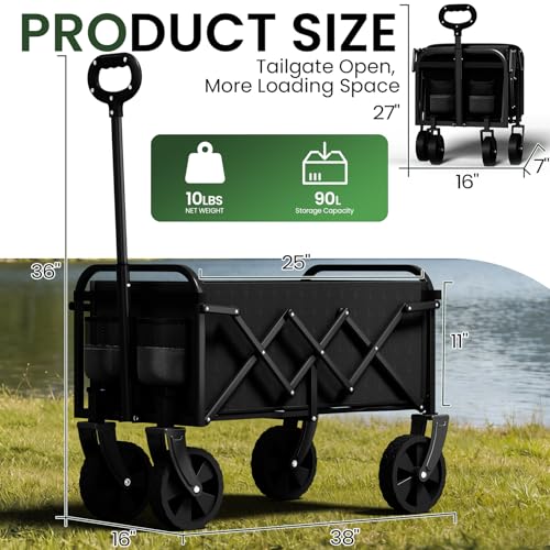 Foldable Wagon (Black D Handle / 100L)