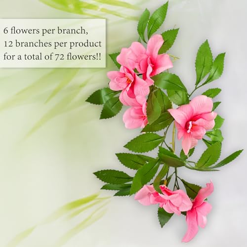 Expandable Fence Privacy Screen for Balcony Patio Outdoor (Branches -Pink Fowers)