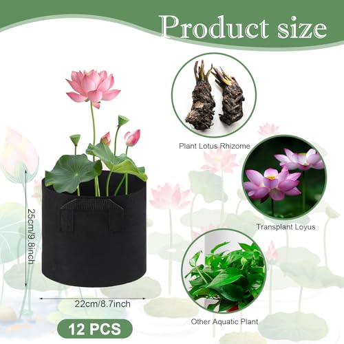 12Pcs Lily Plant Pots for Pond (3 Gallon)