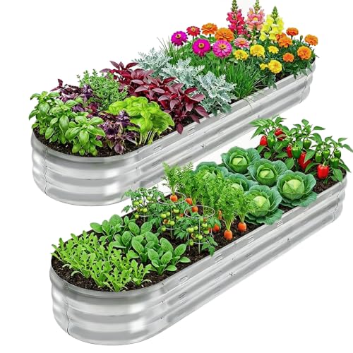 67 Inch Raised Garden Bed (Color A- Silver)
