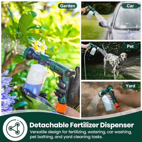 8 Dial Hose Attachment Spray Gun for Liquid Fertilizer (Garden Feeder Pro (34 oz))