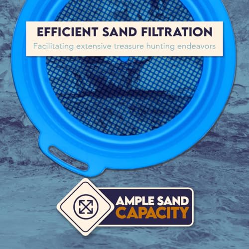 6 piece Set of 8.5" Plastic Sand Sifting Pans in a Mesh Bag