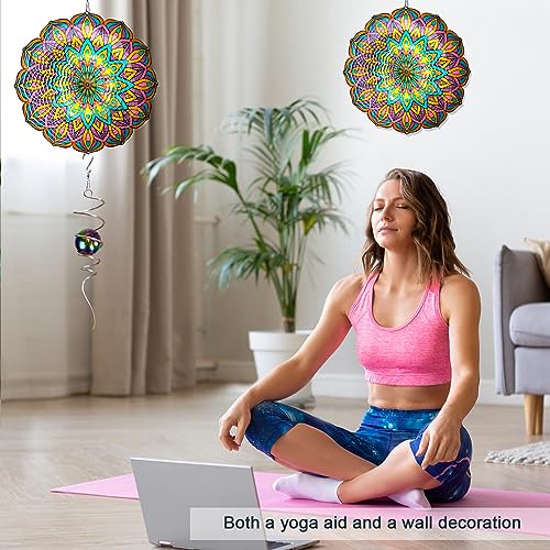 Mandala Wind Spinner Purple Tulip Design