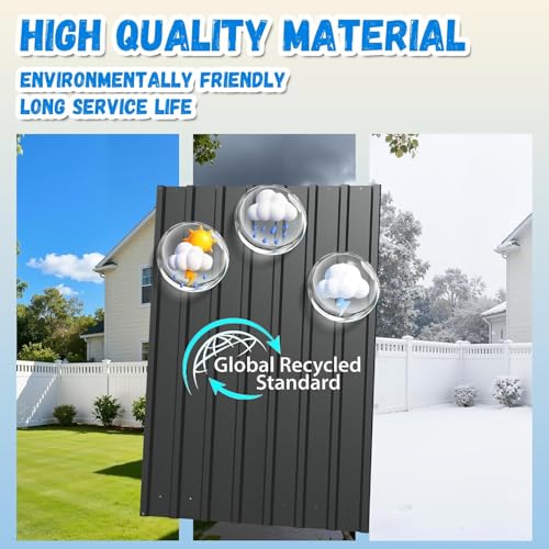 8x6FT Outdoor Storage Shed (8x6 / Brown)
