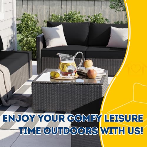 Outdoor Chair Cushions (Charcoal Black / 24"x24"x5" / 24"x13.5")