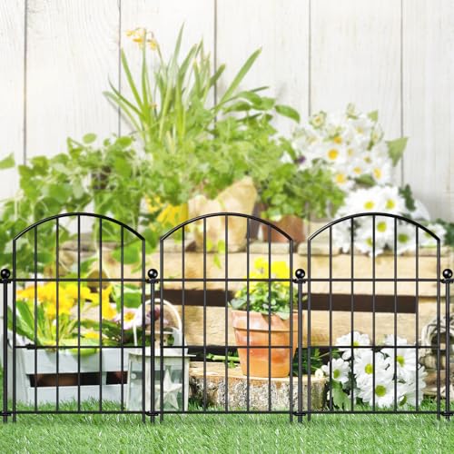 Metal Garden Fence 17 in x 10 ft (17"Hx10ft (10 Panels))