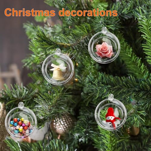 80 Pcs 2.76 Inch Clear Acrylic Fillable Balls (80 Count)