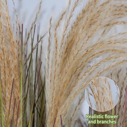 Artificial Plants 6PCS 31.5“ Fake Tall Grass (Brown Grass)
