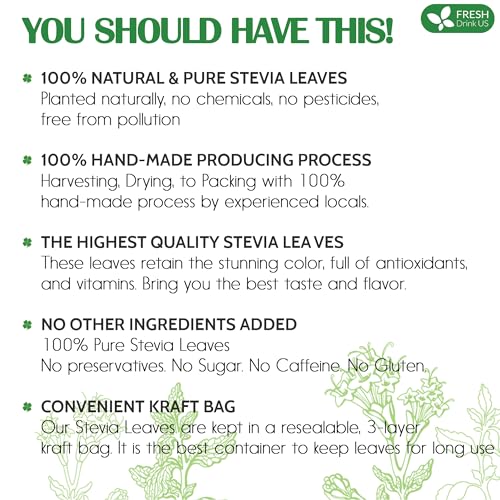 Premium 2.1 oz Natural Stevia Leaves (2.1 Ounce (Pack of 1))