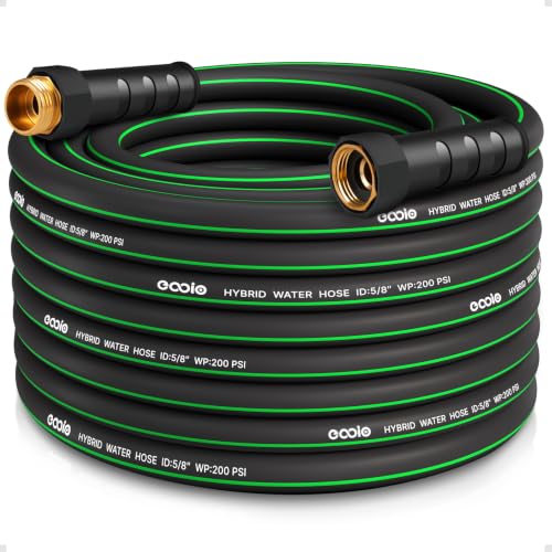 Heavy Duty Garden Hose 49ft (Black+Green / 49ft)