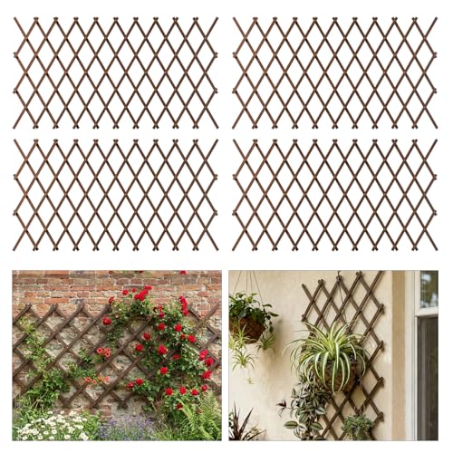 Plant Trellis Outdoor (Brown-4PC / 38" x 89")