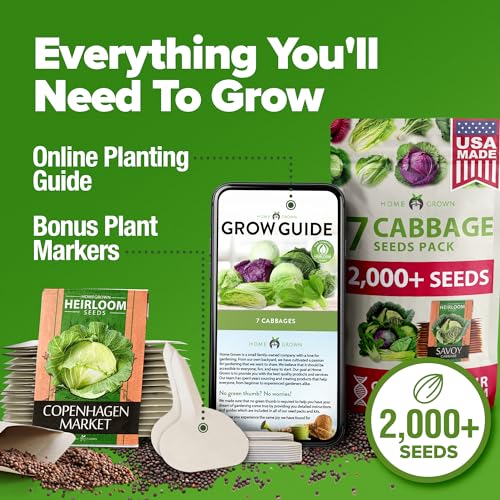 7 Cabbage Variety Mix 2000+ Vegetable Seeds