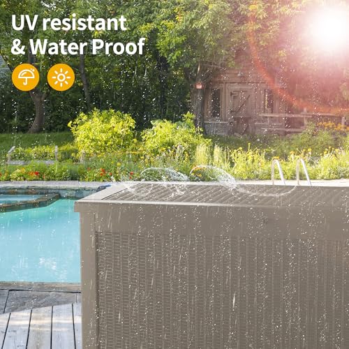 Outdoor Storage Box Waterproof (Grey / 320 Gallon)