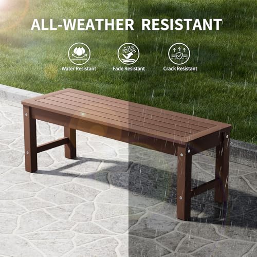 47" Backless Outdoor Bench for 2