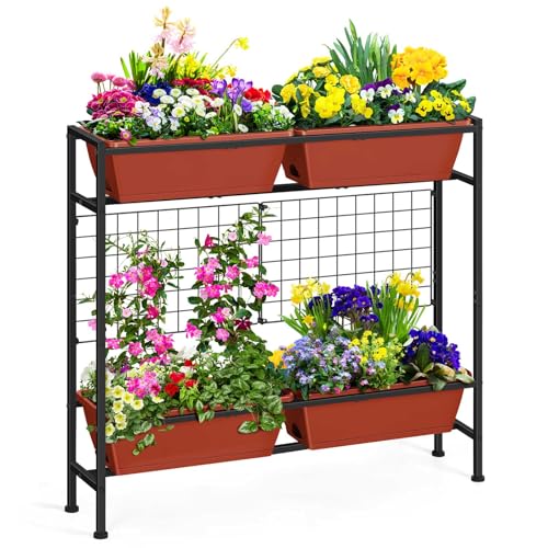 Raised Garden Beds with Legs & Trellis
