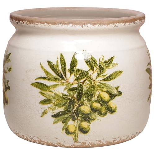 Olive Ceramic Planter (Olive Green / 6.3 in)