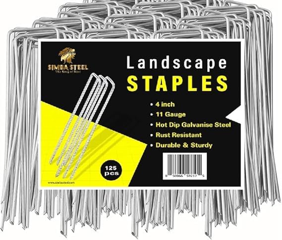 1100 Pack x 6 Inch Landscape Staples Galvanised