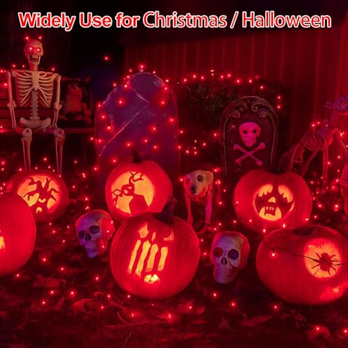 Solar Fairy Lights (Red / 2 Pack-400LED)