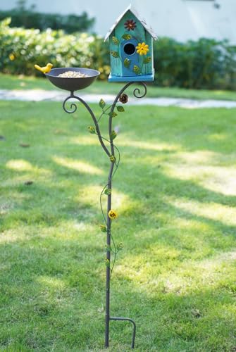 52" H Metal Bird Bath (Green)