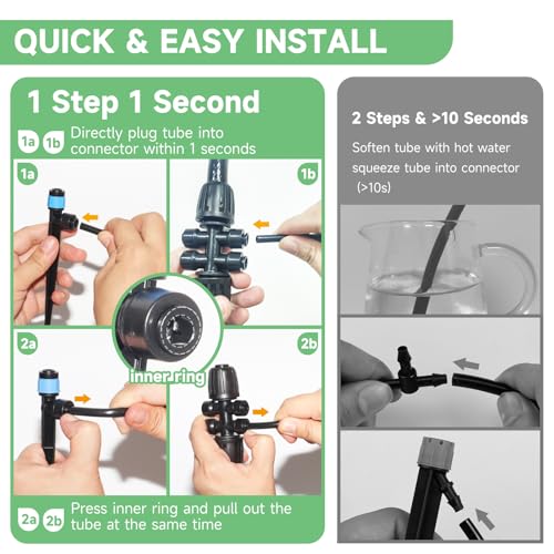 Quick Connect 200FT Drip Irrigation System Kit
