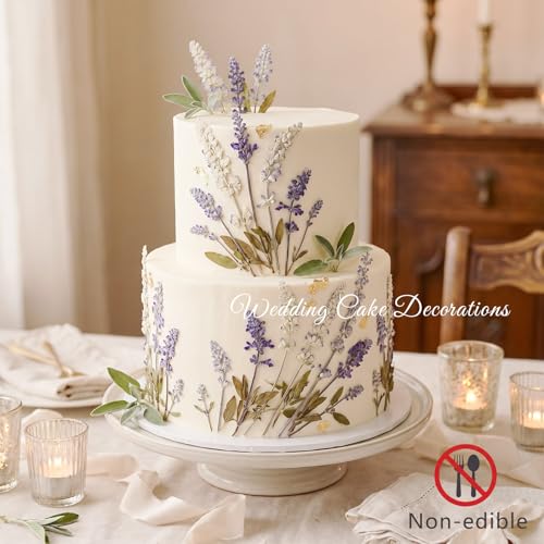 48 Pcs Natural Dried Pressed Garden Sage Flowers for Cake Decorating (Garden Sage)