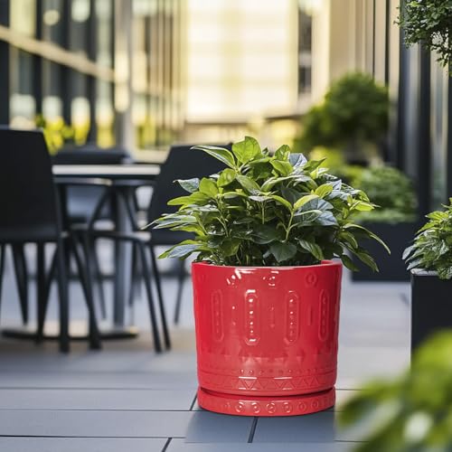 12 Inch Pots for Plants (12 Inch / Red)