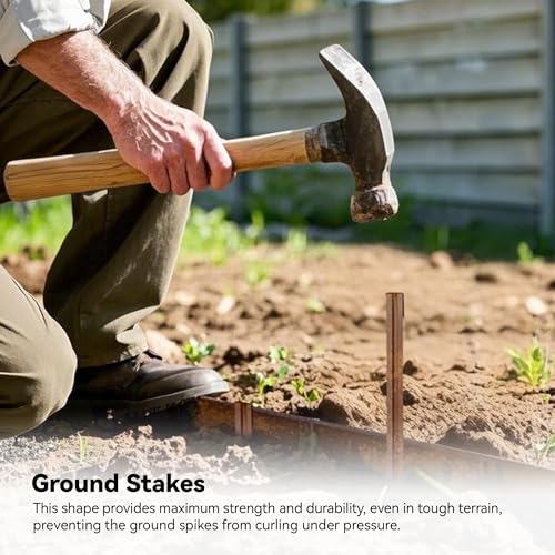 Galvanized Steel Landscape Edging Roll with 8 Stakes