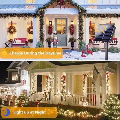 Solar Christmas Lights Outdoor (6 PACK / Warm White)