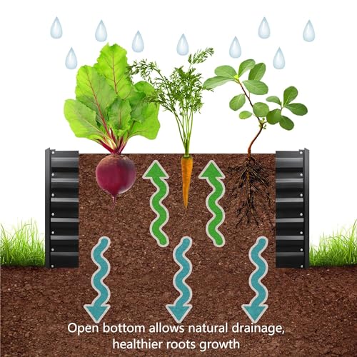 8x3x2FT Black Metal Raised Garden Bed Kit (Black / 8x3x2 ft)