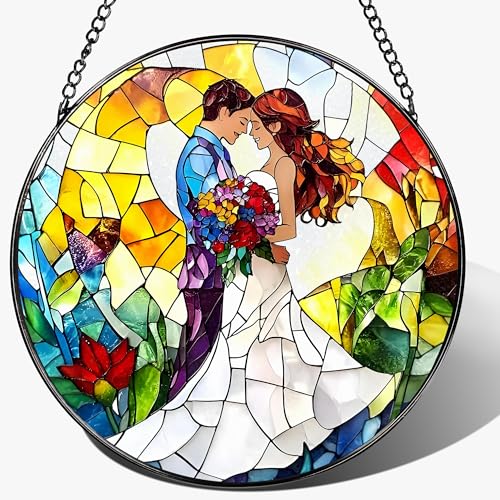 8'' Romantic Couple Wedding Sun Catcher Ornament (Romantic Couple)