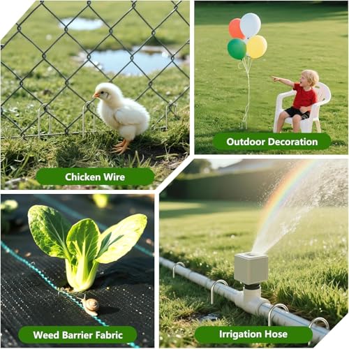 U Shaped Garden Stakes 4 Inch (4" x 80 Pcs)