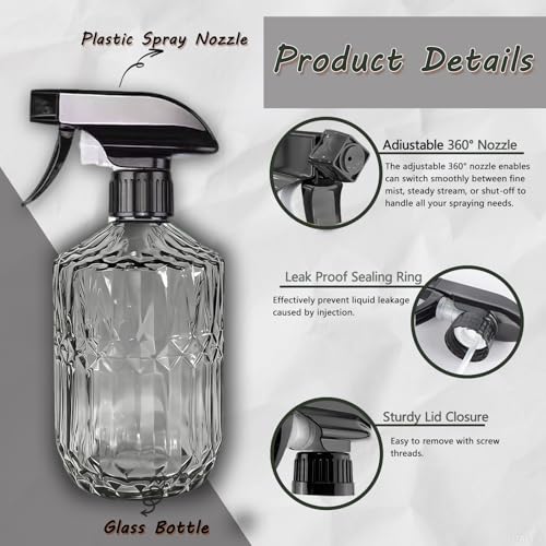 Glass Plant Spray Bottle (Dark Grey)