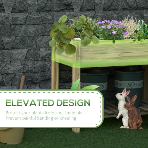 36" x 20" x 30" Raised Garden Bed Elevated Planter Box with Legs (Natural Wood / 35.75" x 20" x 30")