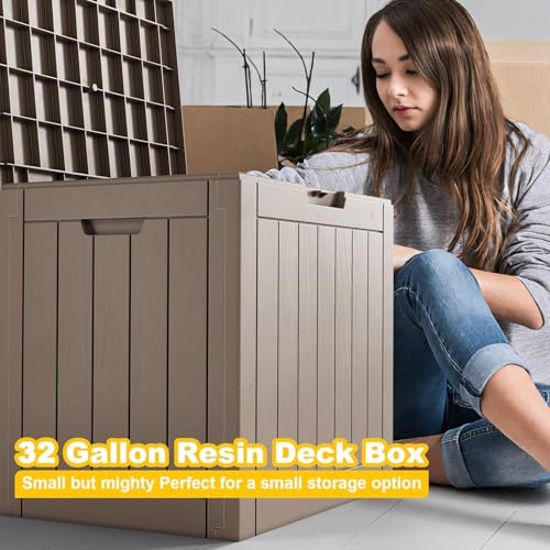 32 Gallon Outdoor Storage Box (Grey / 32 Gallon)