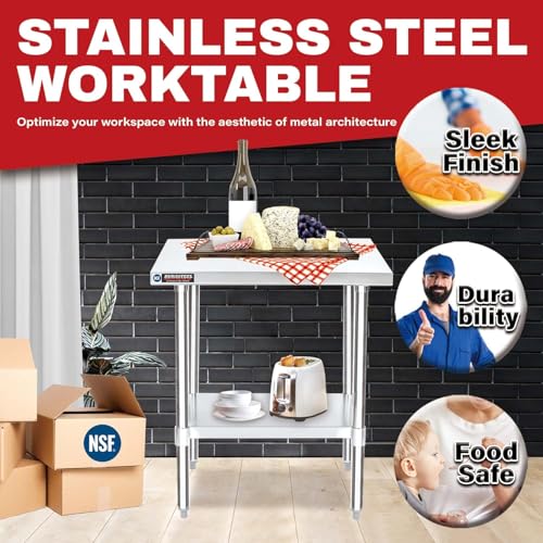 24x30 Stainless Steel Work Table (24" x 30" / Standard Table)