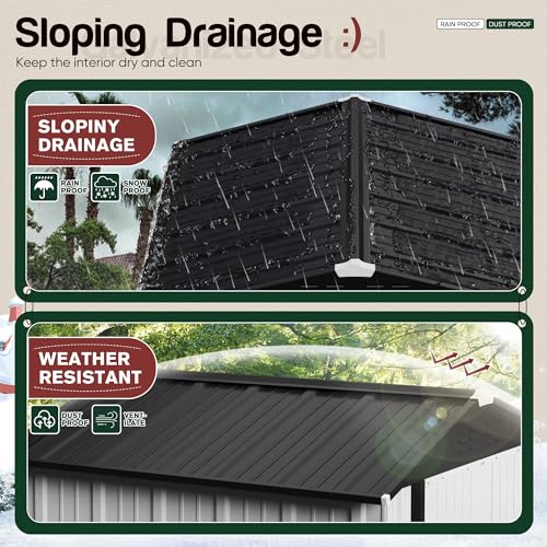 6x4 FT Outdoor Storage Shed (White / 6x4 FT)