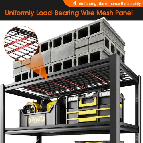 40" W Heavy Duty Shelf Load 2240Lbs for Basement Warehouse Workshop (40"W x 19.7"D x 59.9"H)