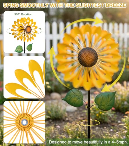 Wind Spinner Outdoor (13in(Sunflower))