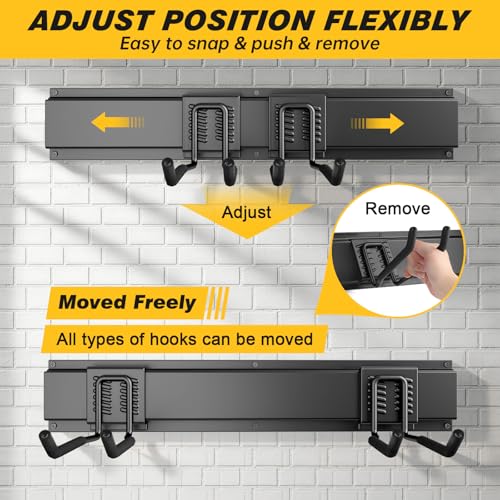 99 Inches Garage Storage (99" Alloy Steel with 6 Panels & 14 Hooks)