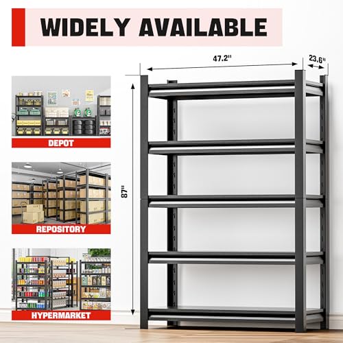 Garage Shelving Storage Rack (24"D x48"W x87"H)