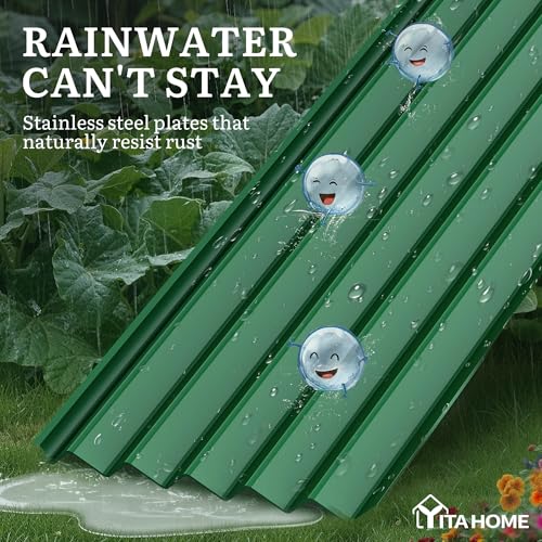 8x4x1.5ft Galvanized Raised Garden Bed (8x4x1.5ft / Green)
