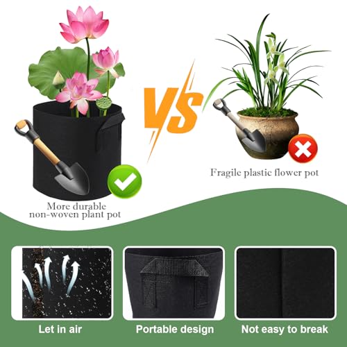 12Pcs Lily Plant Pots for Pond (3 Gallon)