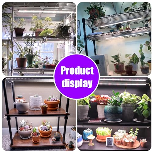 LED Grow Light Strips for Indoor Plants (Red / White / 16Inch 2 Head 2 Pack)