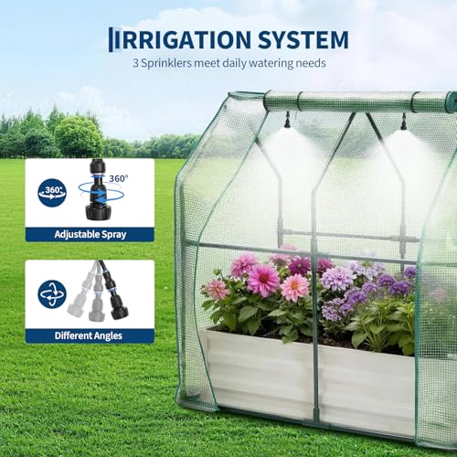 4x2x1 FT Raised Garden Bed with PE Cover & Self (Beige W/ Pe Cover / 4x2x1 ft)