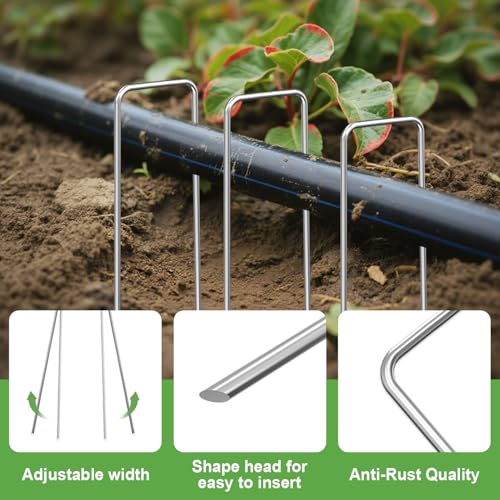 Landscape Staples 6 Inch 400Pcs Garden Stakes